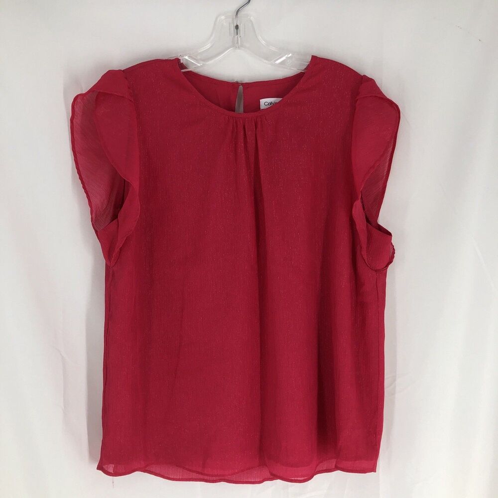 Calvin Klein blouse in a vibrant pink Sparkle Large